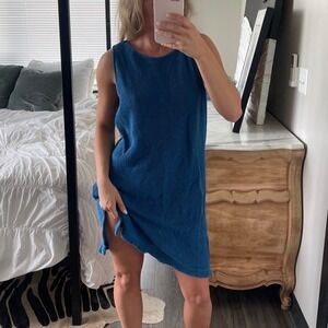 Vintage Newport Knit Sleeveless Cotton Slouchy Boho‎ Mini Dress